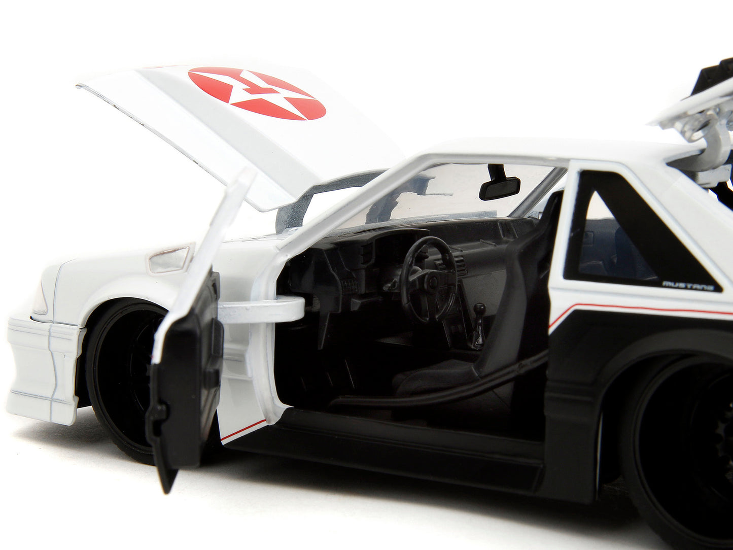 1989 Ford Mustang GT "Texaco" White and Matt Black with Graphics - Premium Mustang Models from Jada - Just $62.09! Shop now at Rapidvehicles