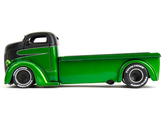 1947 Ford COE Flatbed Truck Green Metallic and Matt Black "Toyo - Premium Pickup Trucks Models from Jada - Just $61.19! Shop now at Rapidvehicles