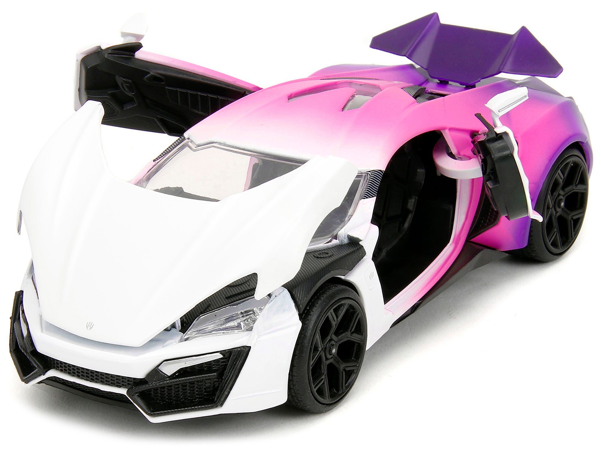 Lykan Hypersport White Pink and Purple Gradient "Pink Slips" Series 1/24 Diecast Model Car by Jada - Premium Lykan Models from Jada - Just $57.18! Shop now at Rapidvehicles