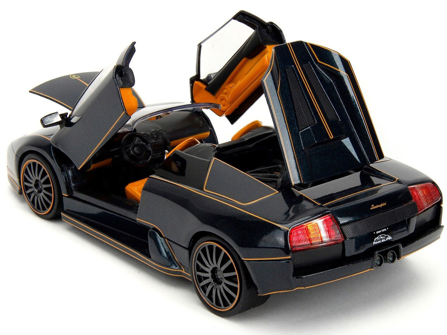 Lamborghini Murcielago Roadster Black Metallic with Orange - Premium Lamborghini Models from Jada - Just $62.99! Shop now at Rapidvehicles