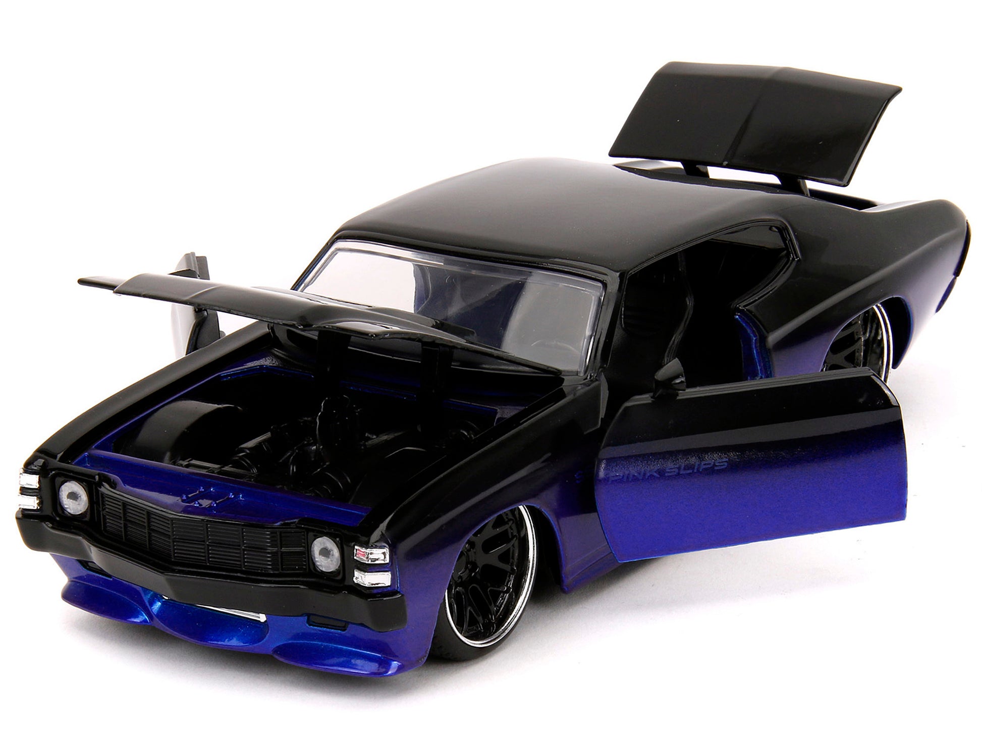 1971 Chevrolet Chevelle SS Black and Blue "Pink Slips" Series - Premium Chevrolet Models from Jada - Just $51.46! Shop now at Rapidvehicles