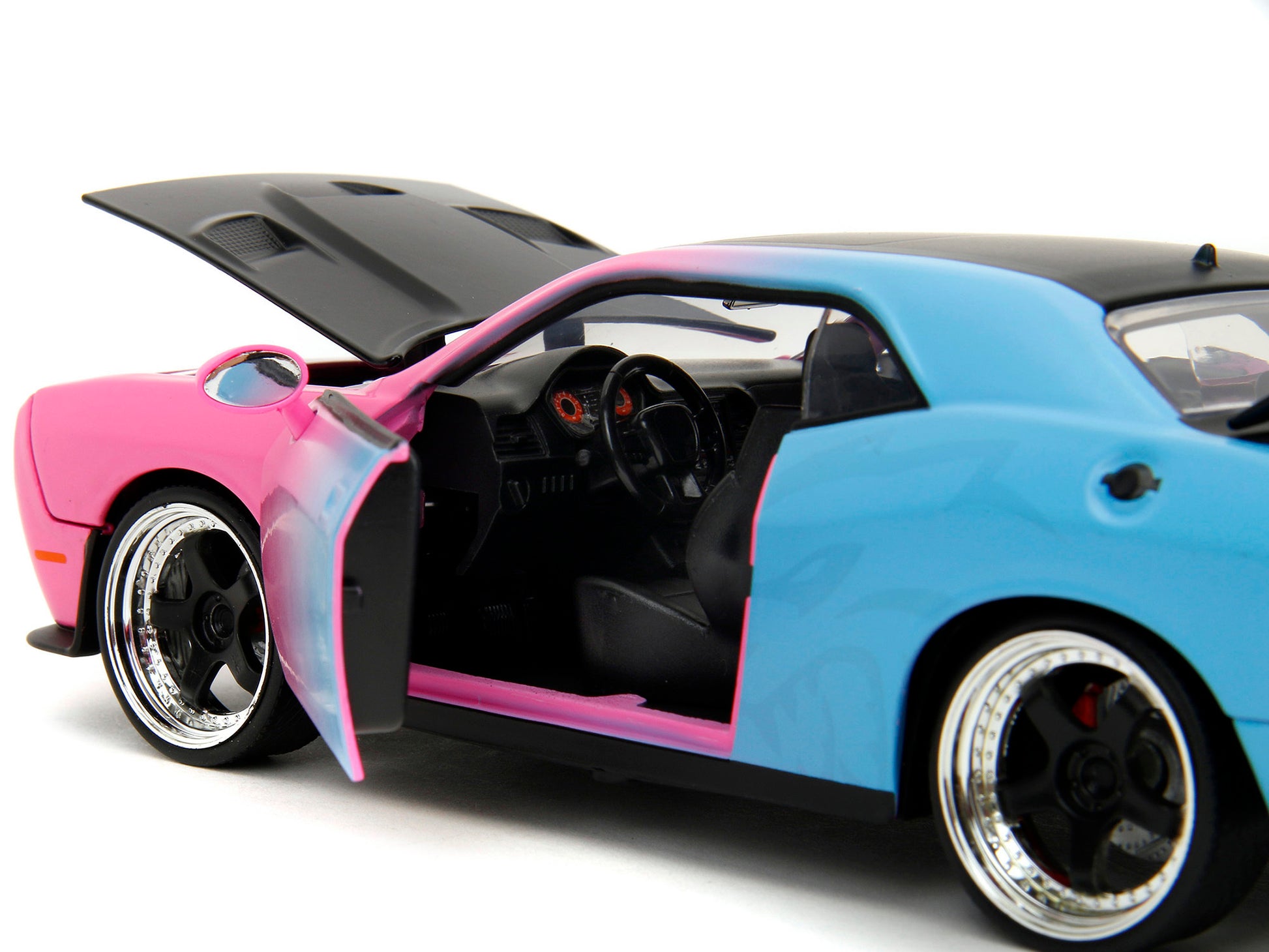 2015 Dodge Challenger SRT Hellcat Pink and Blue Gradient with - Premium Dodge Models from Jada - Just $69.99! Shop now at Rapidvehicles