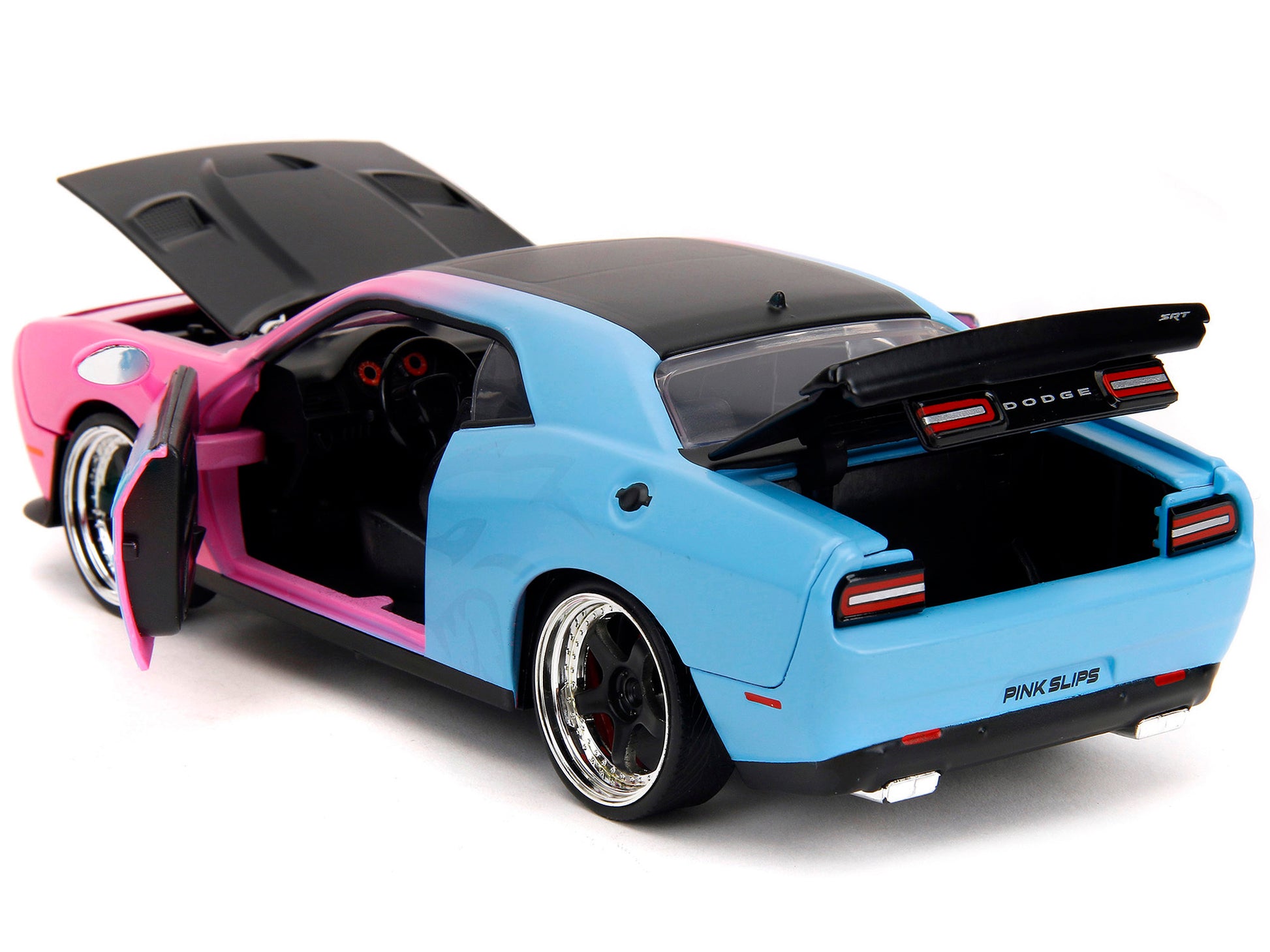 2015 Dodge Challenger SRT Hellcat Pink and Blue Gradient with - Premium Dodge Models from Jada - Just $69.99! Shop now at Rapidvehicles