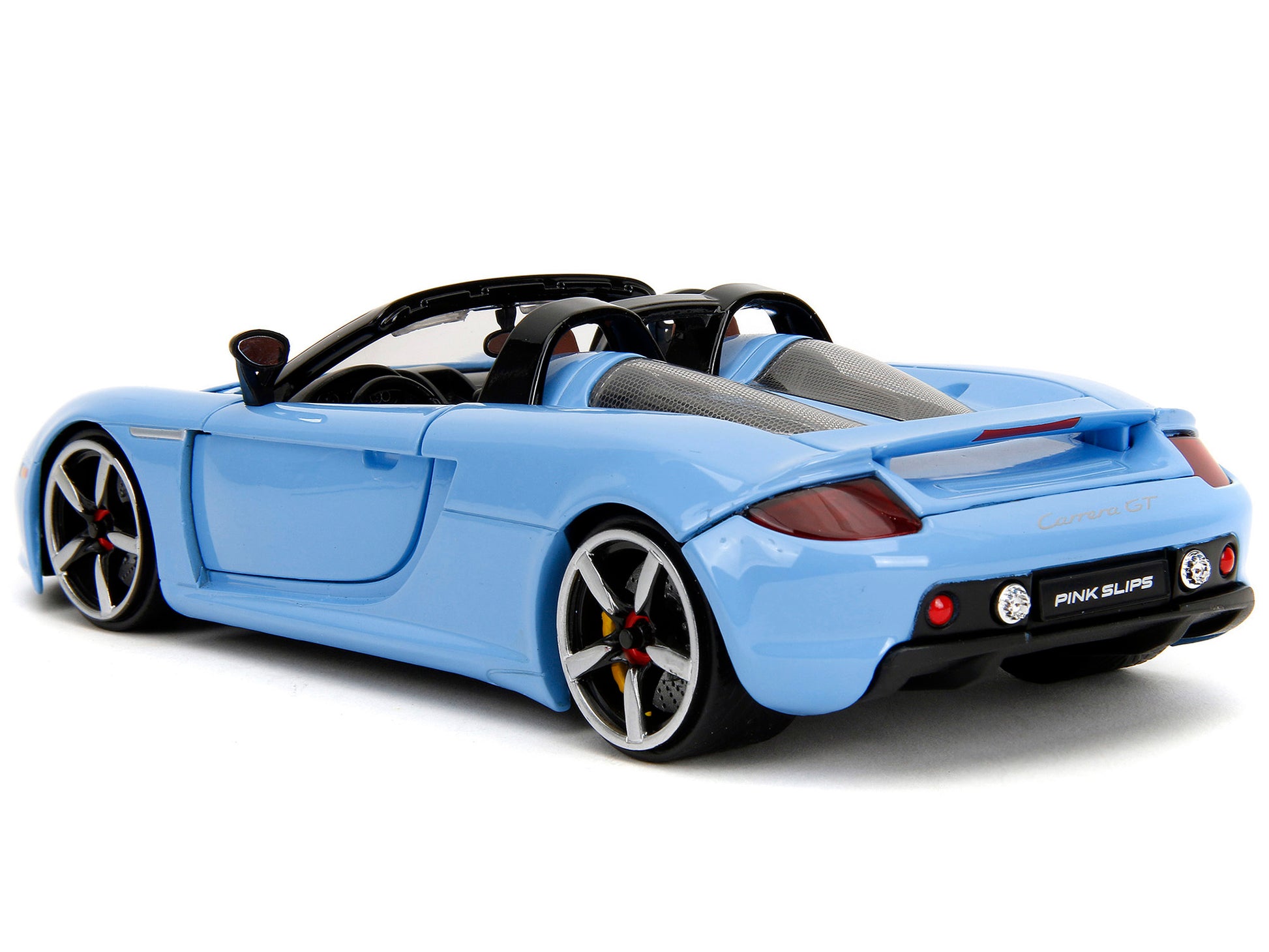 Porsche Carrera GT Convertible Blue with Black Stripes "Pink - Premium Porsche Models from Jada - Just $62.99! Shop now at Rapidvehicles