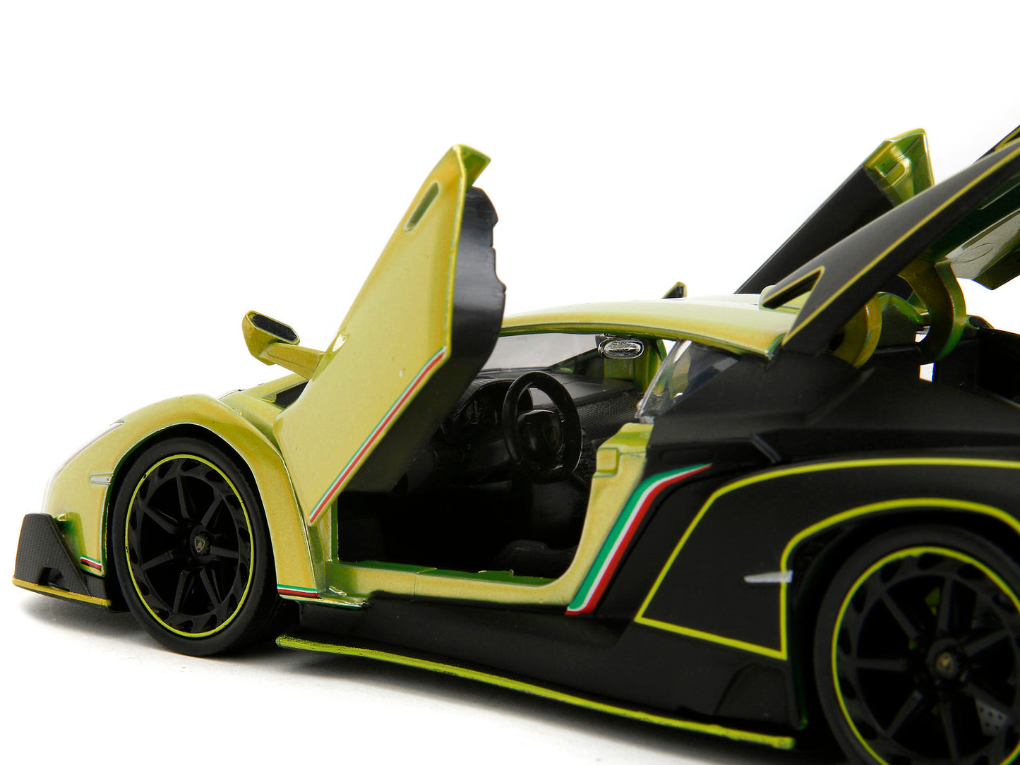 Lamborghini Veneno Lime Green Metallic and Matt Black "Pink - Premium Lamborghini Models from Jada - Just $62.99! Shop now at Rapidvehicles