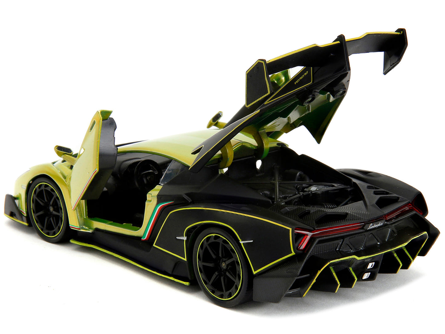 Lamborghini Veneno Lime Green Metallic and Matt Black "Pink - Premium Lamborghini Models from Jada - Just $62.99! Shop now at Rapidvehicles