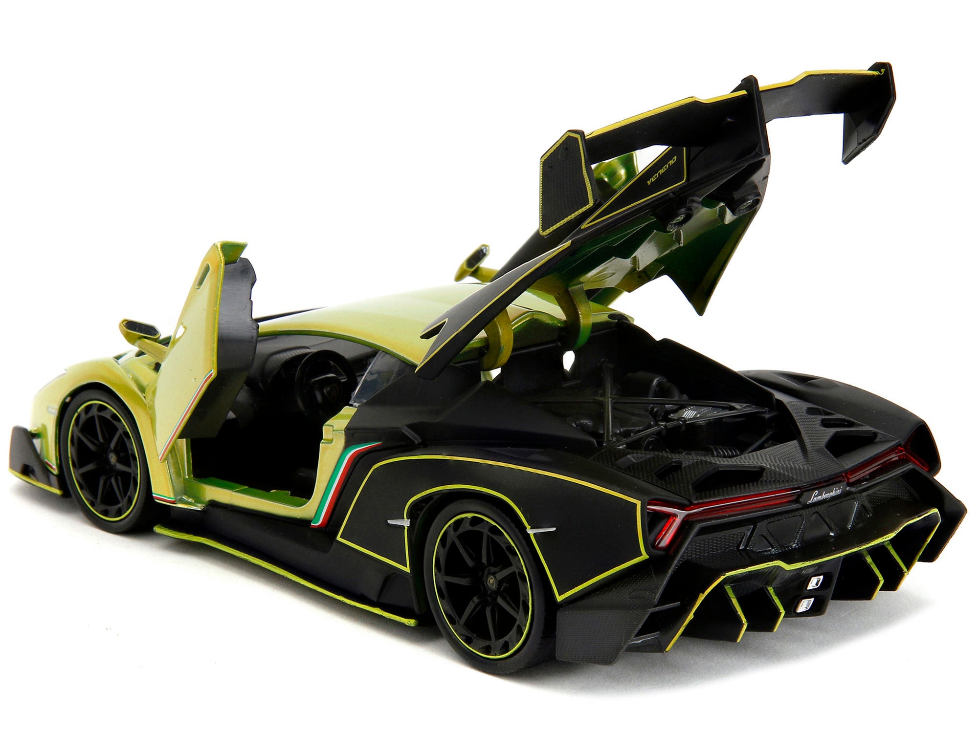 Lamborghini Veneno Lime Green Metallic and Matt Black "Pink Slips" Series 1/24 Diecast Model Car by Jada - Premium Lamborghini Models from Jada - Just $57.18! Shop now at Rapidvehicles