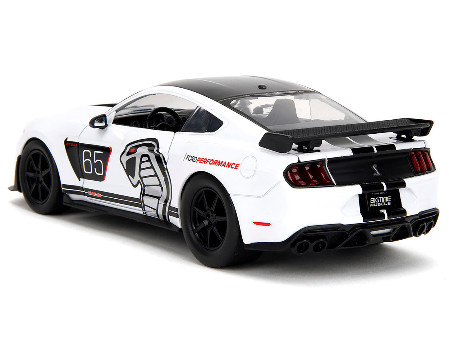 2020 Ford Mustang Shelby GT500 #65 White with Black Top and