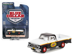 1964 Dodge D-100 Pickup Truck White and Black with Stripes "Pennzoil" "Blue Collar Collection" Series 11 1/64 Diecast Model Car by Greenlight - Premium Pennzoil Models from Greenlight - Just $17.99! Shop now at Rapidvehicles