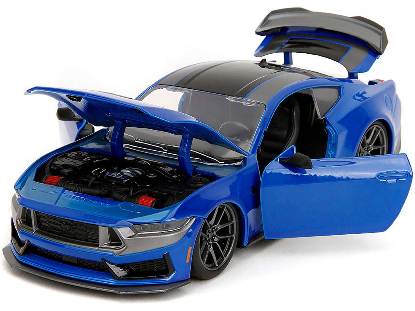 2024 Ford Mustang Dark Horse Blue Metallic with Black and Gray - Premium Mustang Models from Jada - Just $61.19! Shop now at Rapidvehicles