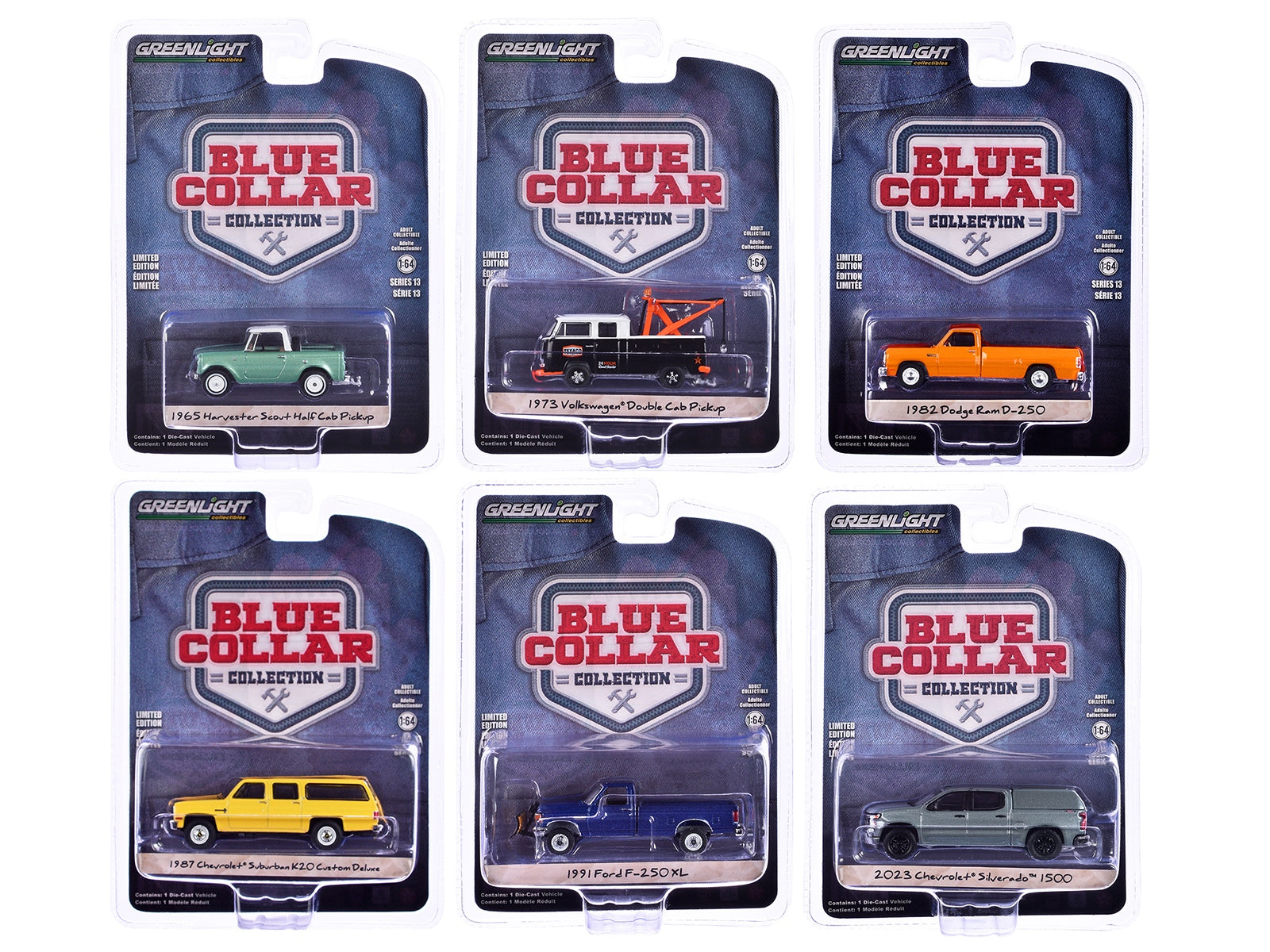 "Blue Collar Collection" Set of 6 pieces Series 13 1/64 Diecast Model Cars by Greenlight - Premium 1/64 Scale Sets from Greenlight - Just $74.35! Shop now at Rapidvehicles