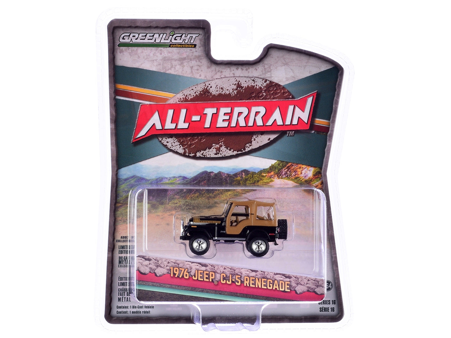 1976 Jeep CJ-5 Renegade Black with Brown Top and Stripe "All - Premium Jeep Models from Greenlight - Just $26.09! Shop now at Rapidvehicles