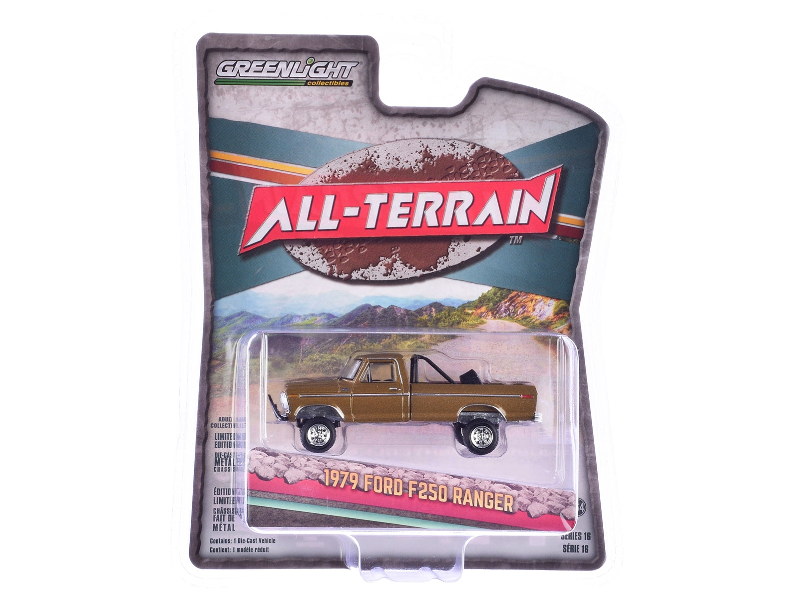 1979 Ford F250 Ranger Pickup Truck Gold Metallic "All Terrain" Series 16 1/64 Diecast Model Car by Greenlight - Premium Pickup Trucks Models from Greenlight - Just $23.45! Shop now at Rapidvehicles