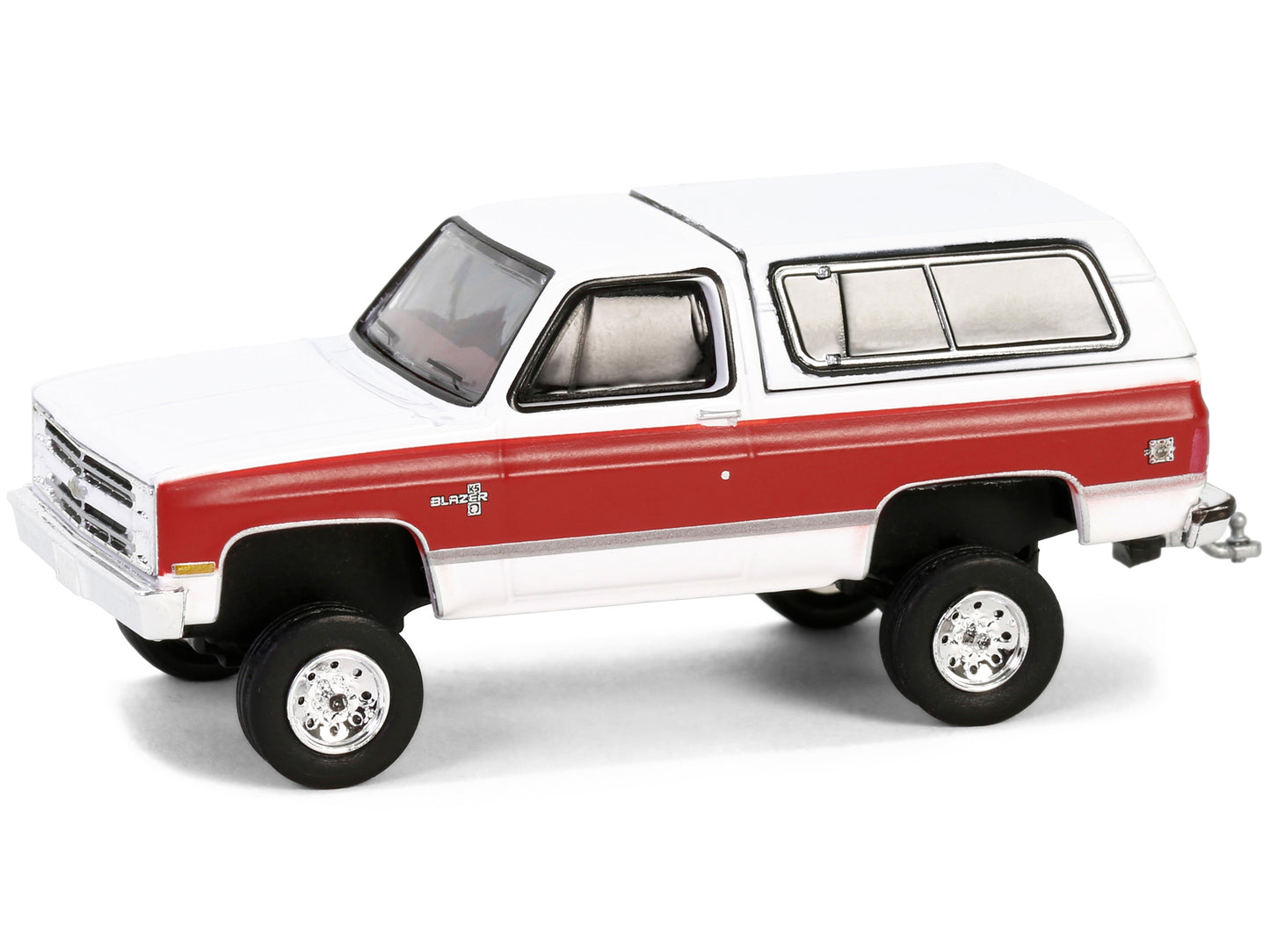 1984 Chevrolet K5 Blazer Silverado Frost White and Apple Red "All - Premium Chevrolet Models from Greenlight - Just $26.09! Shop now at Rapidvehicles