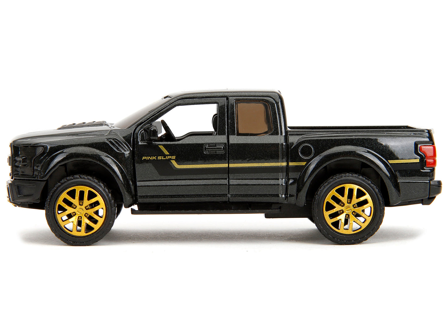 2017 Ford F-150 Raptor Pickup Truck Black Metallic with Gold - Premium Pickup Trucks Models from Jada - Just $29.69! Shop now at Rapidvehicles