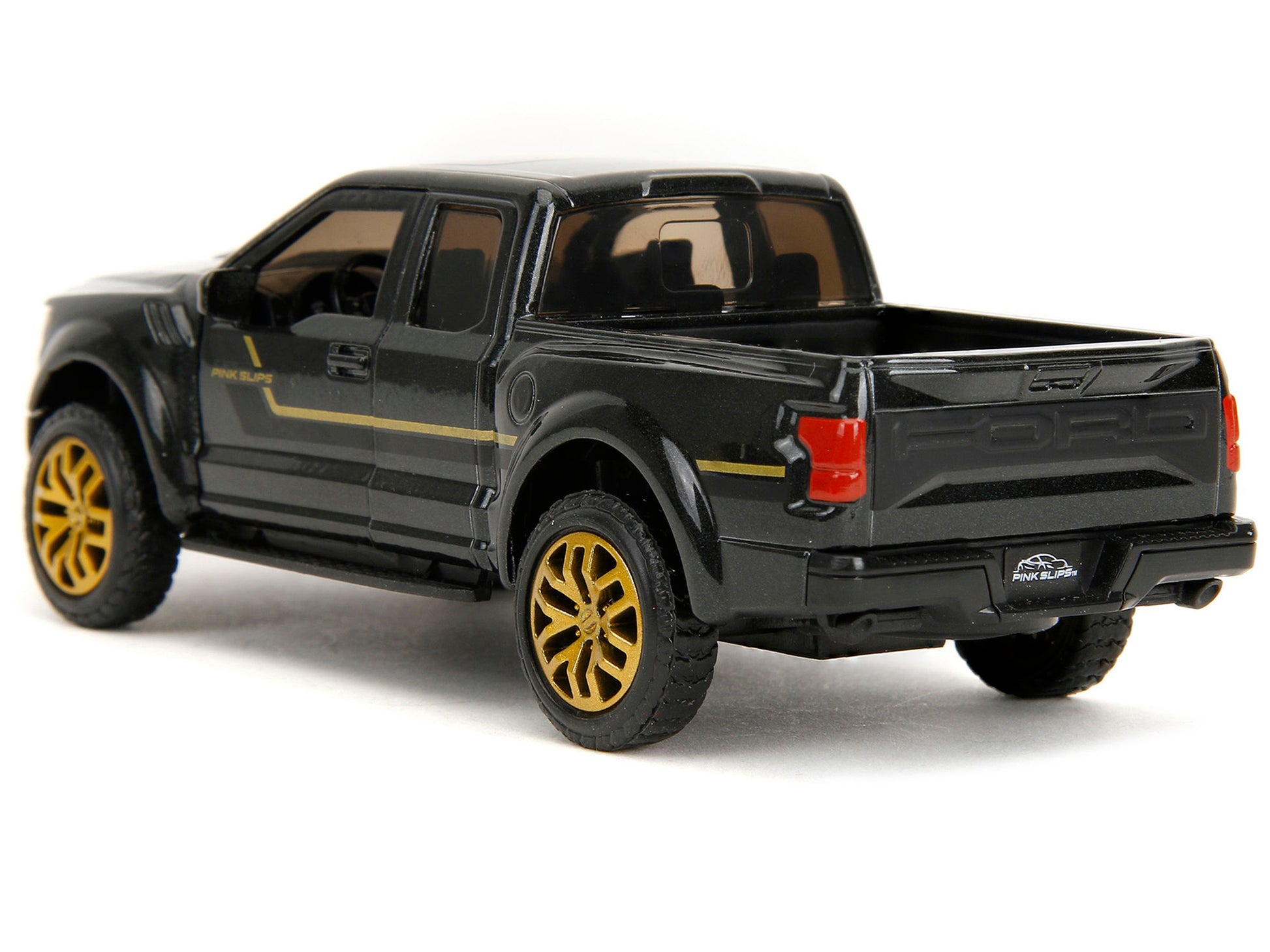 2017 Ford F-150 Raptor Pickup Truck Black Metallic with Gold - Premium Pickup Trucks Models from Jada - Just $29.69! Shop now at Rapidvehicles