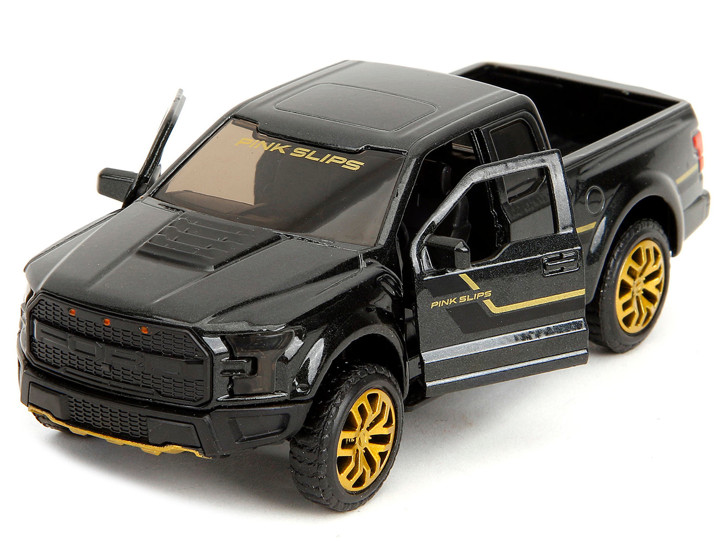 2017 Ford F-150 Raptor Pickup Truck Black Metallic with Gold - Premium Pickup Trucks Models from Jada - Just $29.69! Shop now at Rapidvehicles