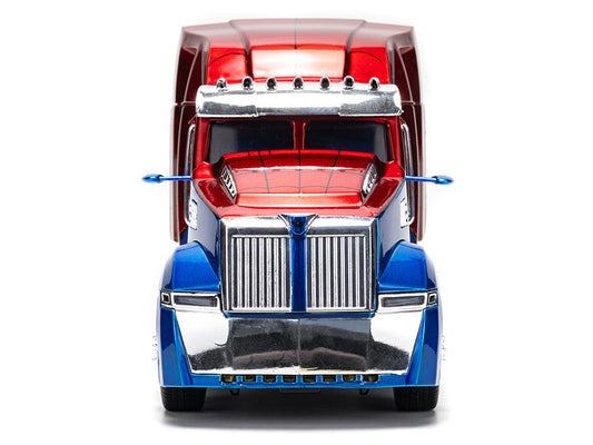 Western Star 57X Truck Tractor "Spider-Man" Blue and Red Metallic