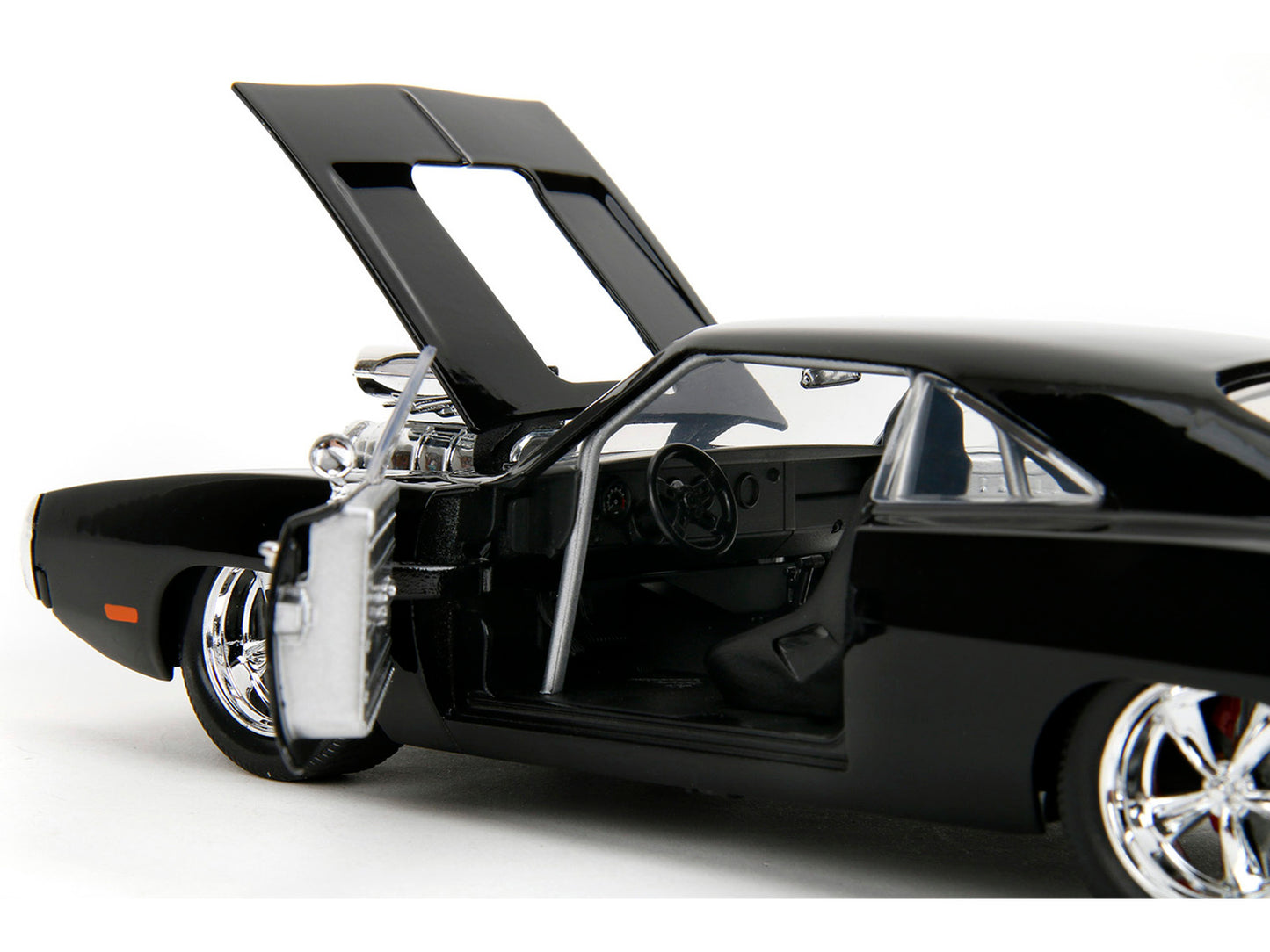 1970 Dodge Charger Black with Race Interior "Fast & Furious"