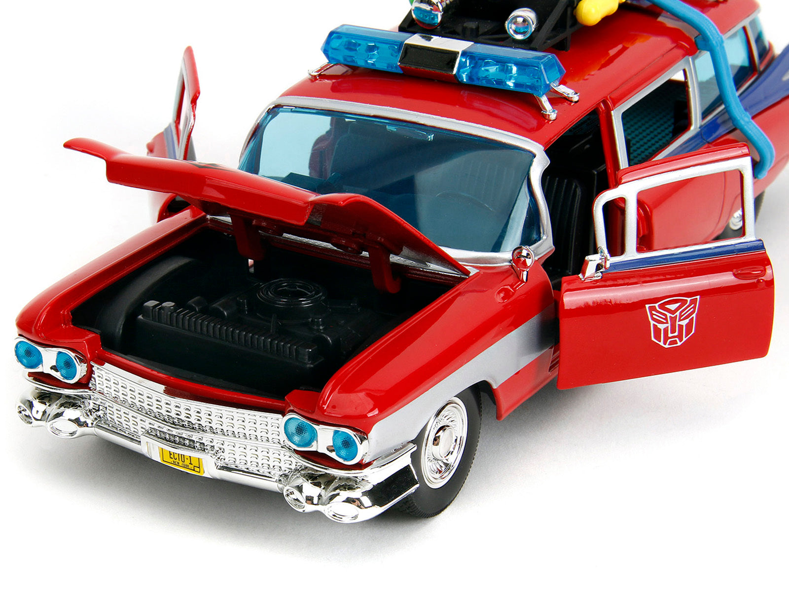 1959 Cadillac Ambulance Ecto-1 Red "Transformers" TV Series - - Premium Ambulance Models from Jada - Just $59.99! Shop now at Rapidvehicles