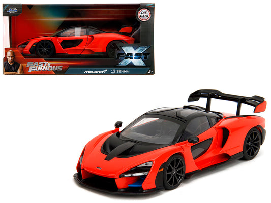 McLaren Senna Red and Black "Fast X" (2023) Movie "Fast & Furious" Series 1/24 Diecast Model Car by Jada - Use code SHOPAPP15 to get 15 percent off