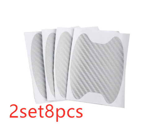 Color: Silver 2set - 4pcs / set of door stickers carbon fiber - Premium Car Stickers from Rapidvehicles - Just $10.79! Shop now at Rapidvehicles