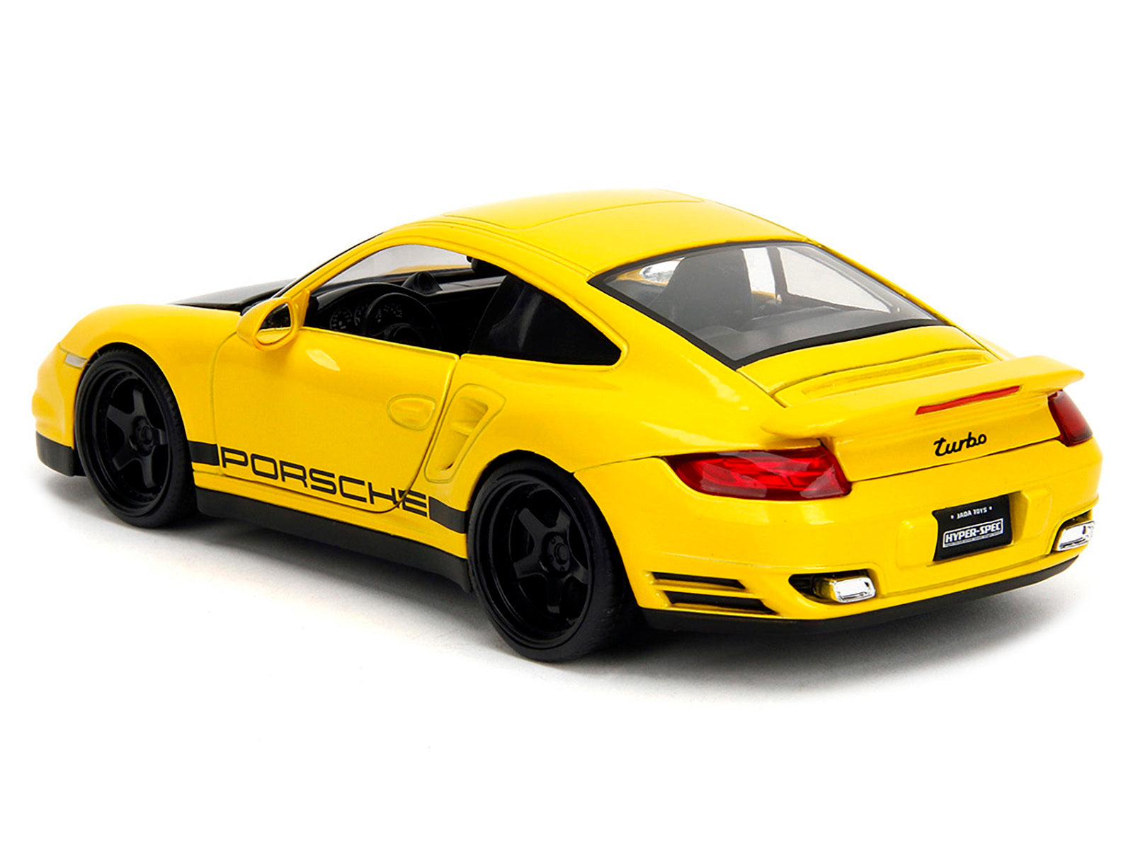 Porsche 911 Turbo (997) Yellow with Carbon Hood "Hyper-Spec" Series 1/24 Diecast Model Car by Jada - Premium Porsche Models from Jada - Just $56.38! Shop now at Rapidvehicles