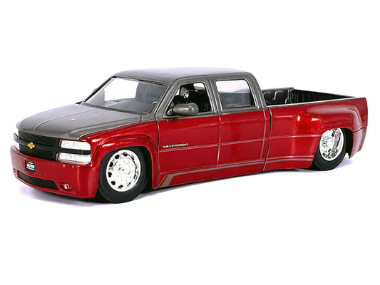 1999 Chevrolet Silverado Dually Pickup Truck Red Metallic and