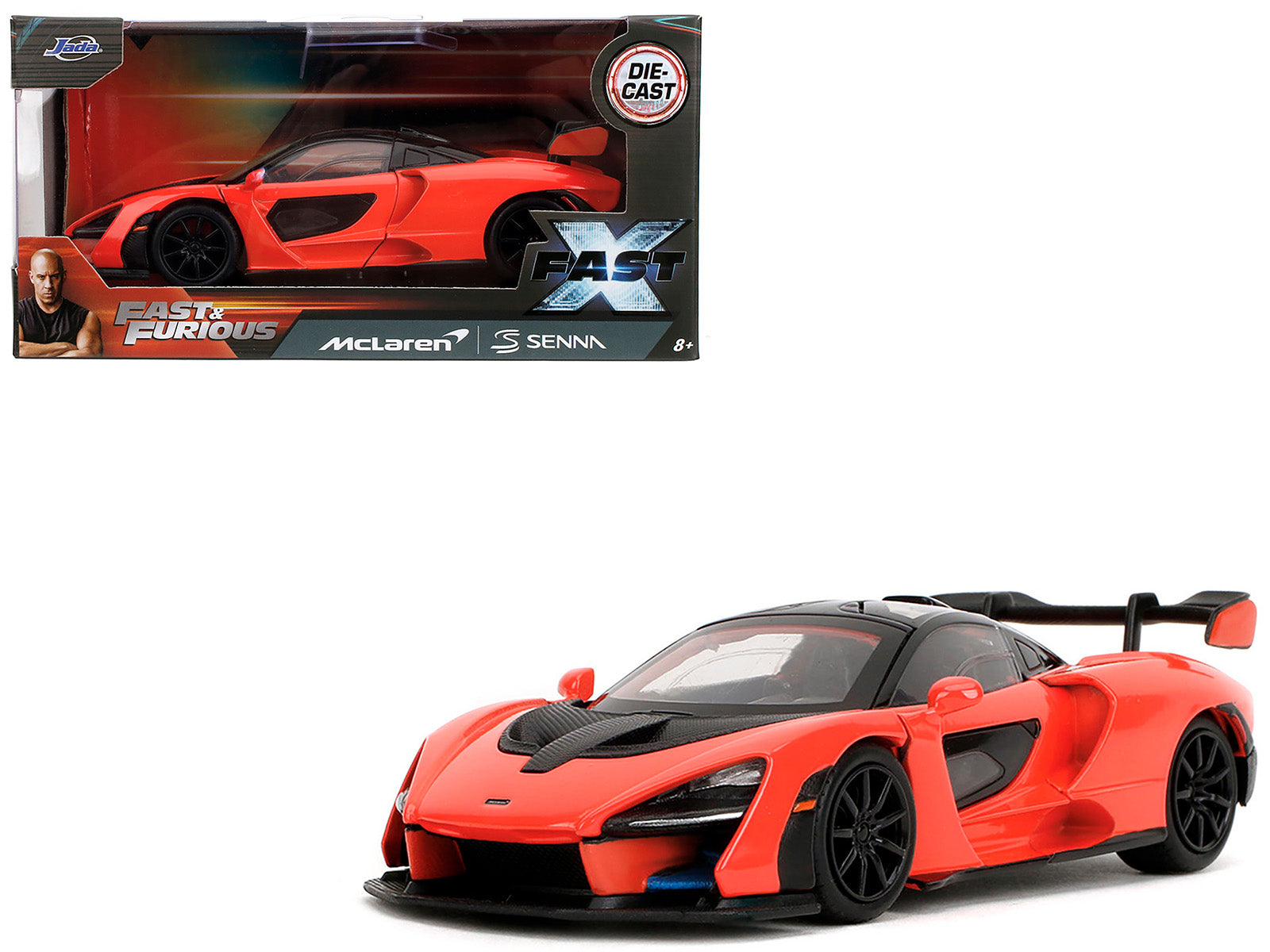 McLaren Senna Red and Black "Fast X" (2023) Movie "Fast & Furious" Series 1/32 Diecast Model Car by Jada free shipping USA