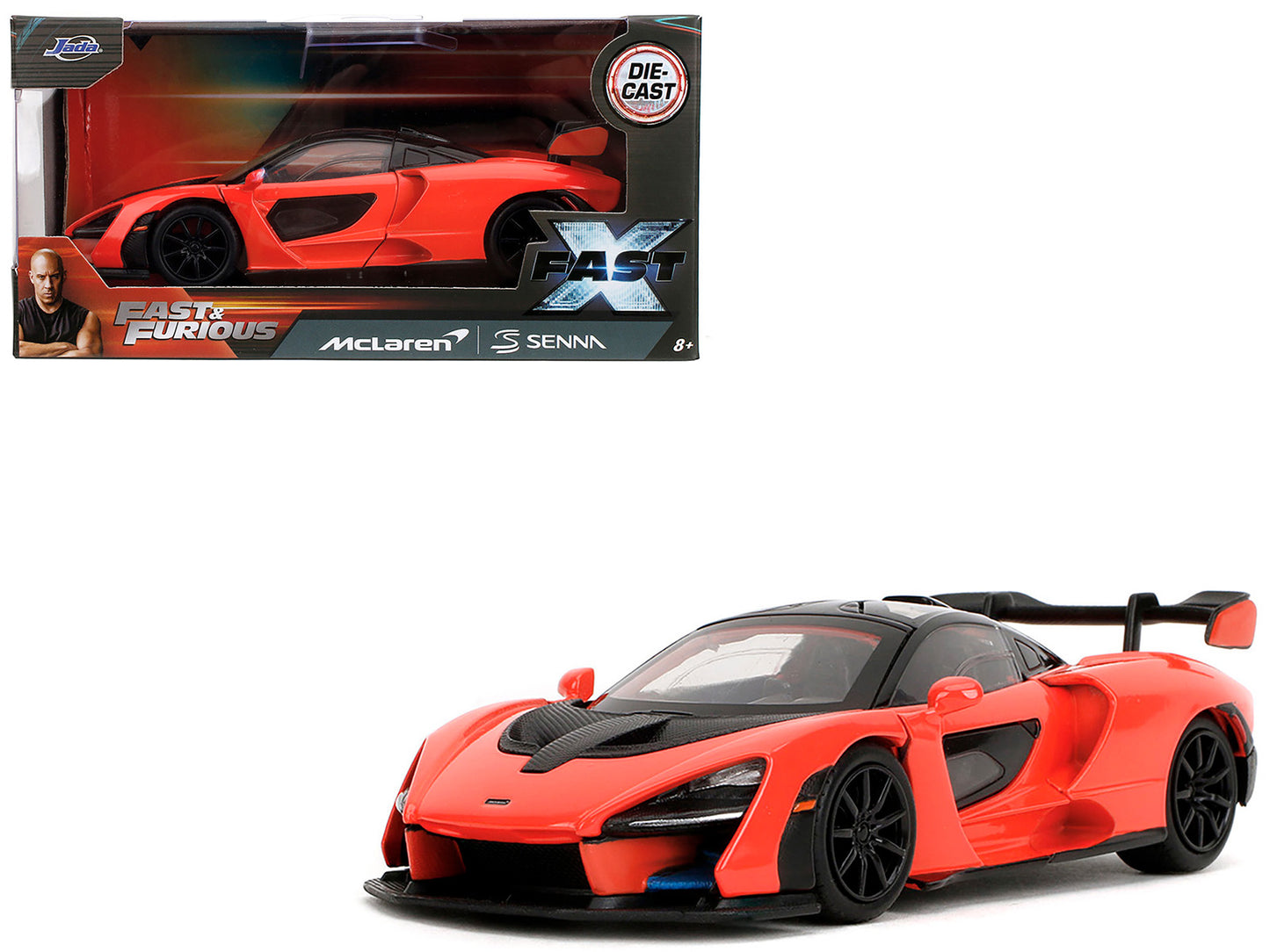 McLaren Senna Red and Black "Fast X" (2023) Movie "Fast & Furious" Series 1/32 Diecast Model Car by Jada