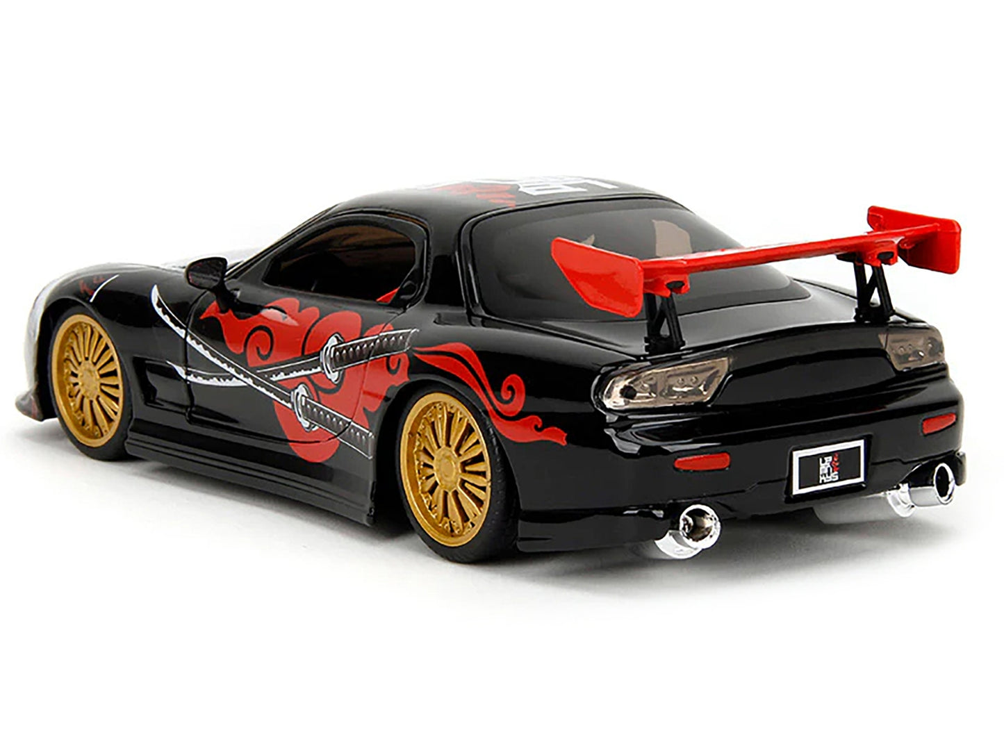 1993 Mazda RX-7 Black with Graphics "Lab Monkeys" with Saru - Premium Mazda Models from Jada - Just $83.99! Shop now at Rapidvehicles