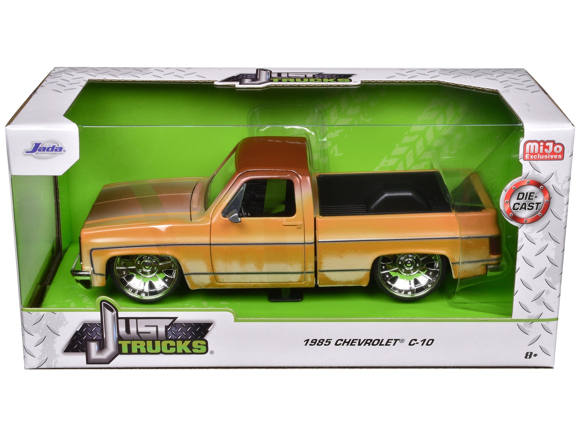 1985 Chevrolet C-10 Pickup Truck Yellow with Brown Top (Rusted) - Premium Pickup Trucks Models from Jada - Just $51.46! Shop now at Rapidvehicles