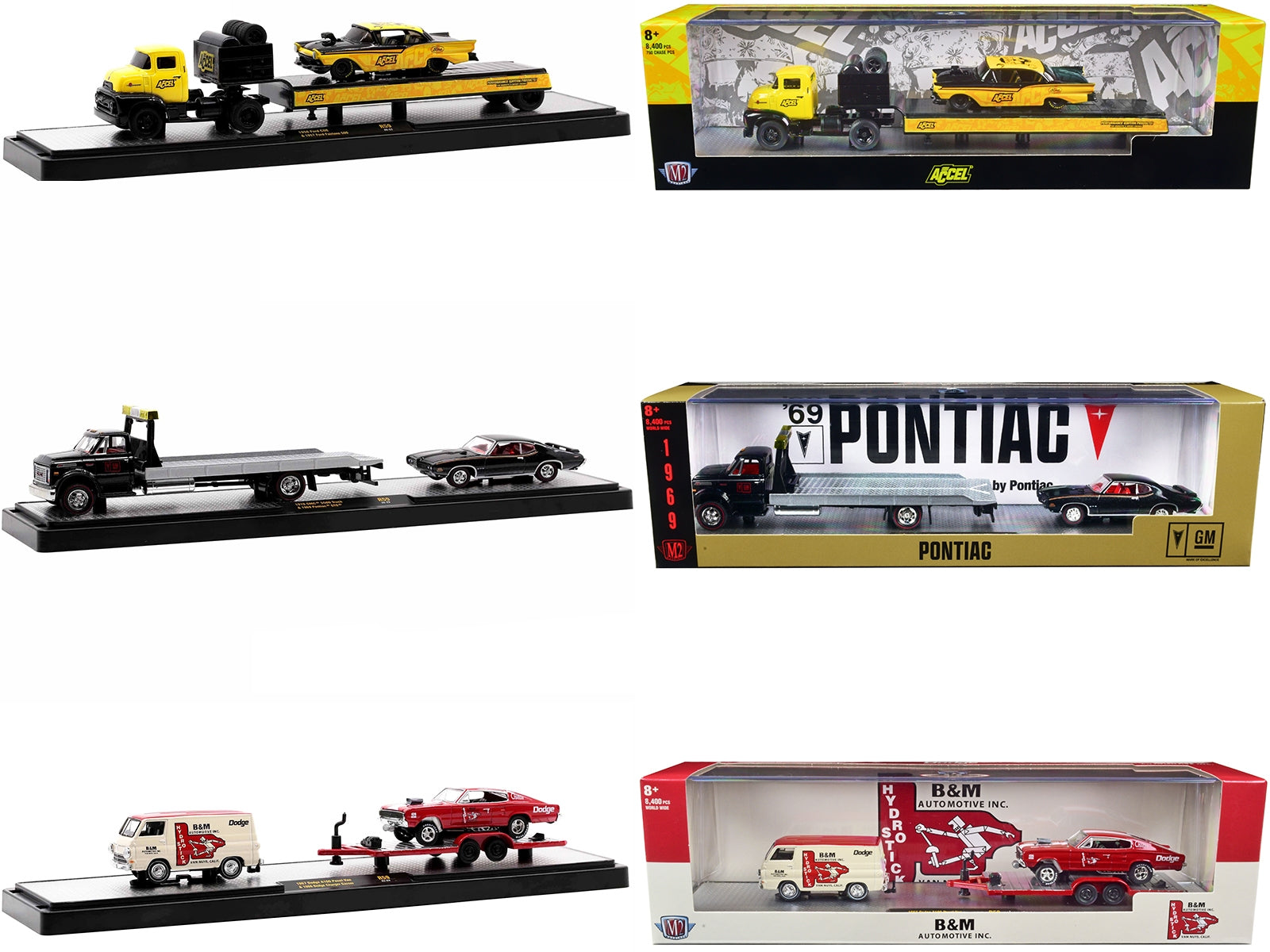 Auto Haulers Set of 3 Trucks Release 59 Limited Edition to 8400 pieces Worldwide 1/64 Diecast Model Cars by M2 Machines - Premium 1/64 Scale Sets from M2 - Just $108.99! Shop now at Rapidvehicles