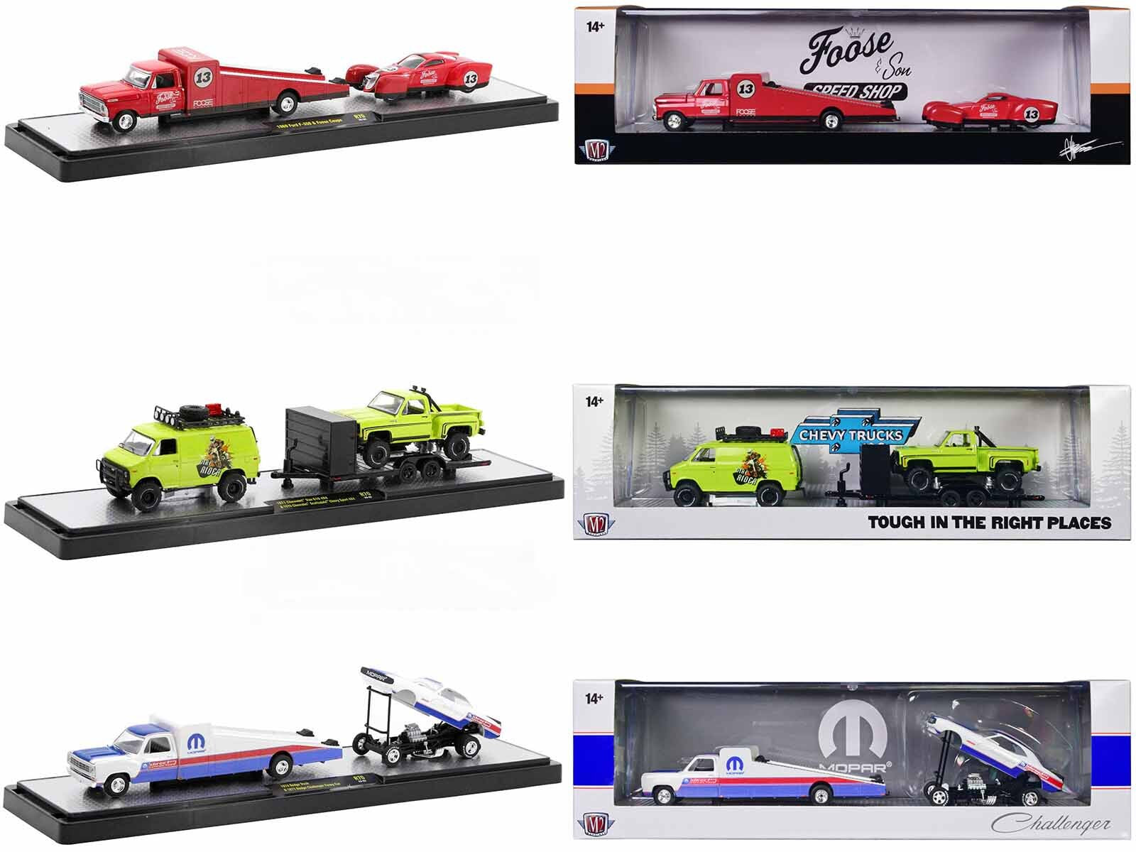 Auto Haulers Set of 3 Trucks Release 70 Limited Edition to 9600 pieces Worldwide 1/64 Diecast Models by M2 Machines - Premium 1/64 Scale Sets from M2 - Just $104.25! Shop now at Rapidvehicles