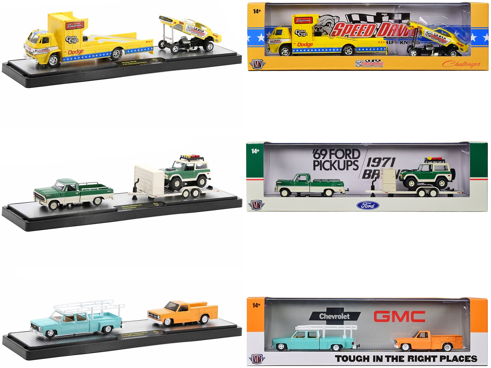 Auto Haulers Set of 3 Trucks Release 72 Limited Edition to 9000 pieces Worldwide 1/64 Diecast Models by M2 Machines - Premium 1/64 Scale Sets from M2 - Just $104.25! Shop now at Rapidvehicles