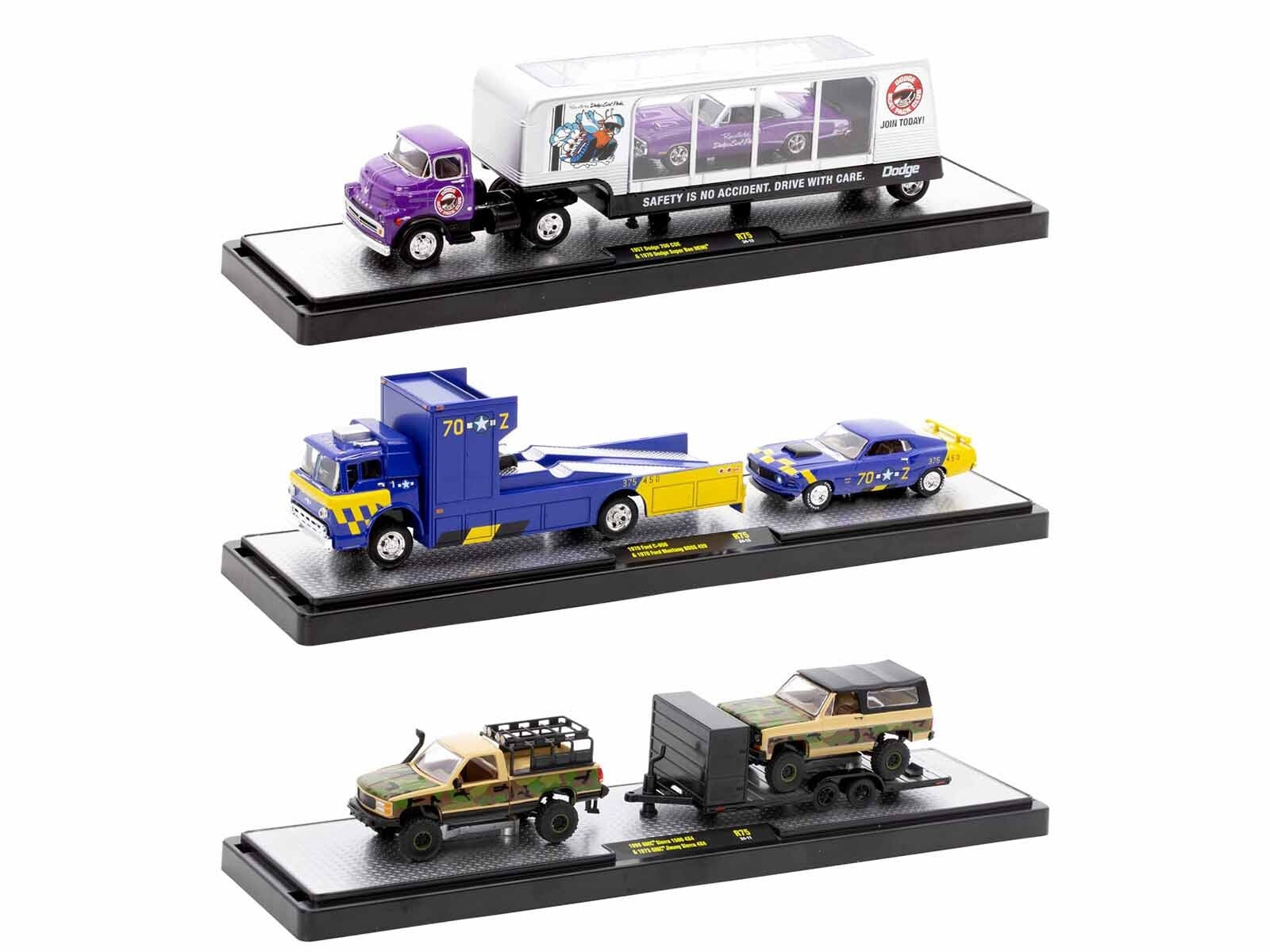 Auto Haulers Set of 3 Trucks Release 75 Limited Edition to 8000 pieces Worldwide 1/64 Diecast Models by M2 Machines - Premium 1/64 Scale Sets from M2 - Just $108.99! Shop now at Rapidvehicles