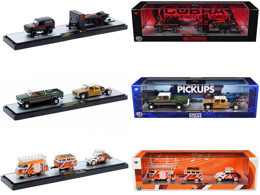 Auto Haulers Set of 3 Trucks Release 90 Limited Edition to 8000 pieces Worldwide 1/64 Diecast Models by M2 Machines