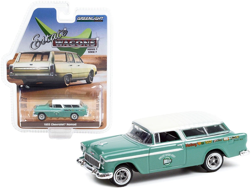 1955 Chevrolet Nomad Green with White Top "Holley Speed Shop" - Premium Chevrolet Models from Greenlight - Just $28.79! Shop now at Rapidvehicles