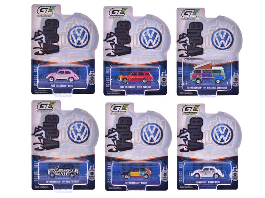 "Club Vee-Dub" Series 21 Set of 6 pieces 1/64 Diecast Model Cars by Greenlight - Use code SHOPAPP15 to get 15 percent off