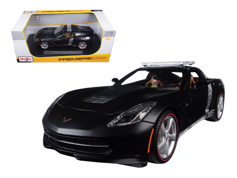 2014 Chevrolet Corvette C7 Stingray Police Matt Black 1/18 Diecast Model Car by Maisto - Premium physical from Rapidvehicles - Just $73.99! Shop now at Rapidvehicles