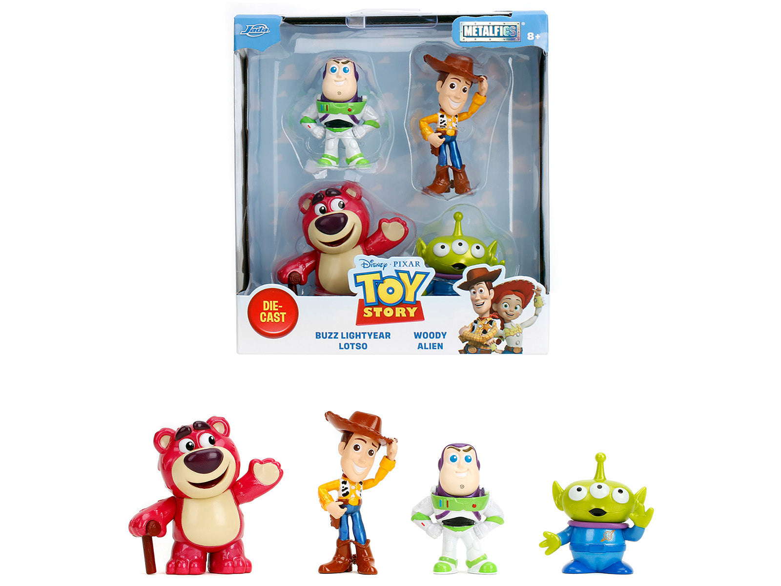 Set of 4 Diecast Figures "Toy Story" "Metalfigs" Series Diecast Models by Jada free shipping USA