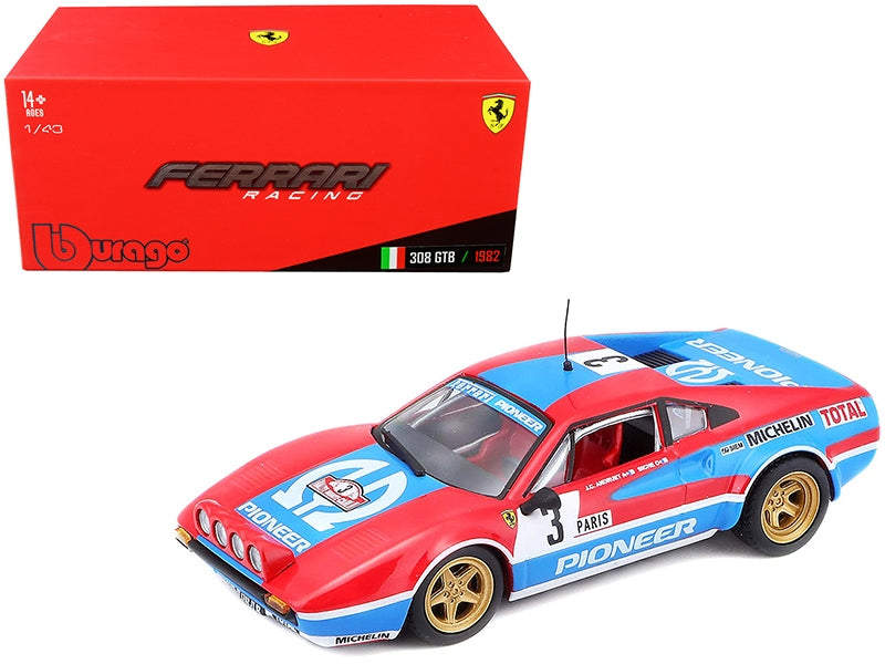 Ferrari 308 GTB #3 J.C. Andruet - Biche Monte Carlo Rally (1982) - Premium Ferrari Models from Bburago - Just $52.19! Shop now at Rapidvehicles