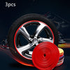 Color: Red 3pcs - Automotive Supplies, Wheel Decoration Strips, Tire Rims - Premium Interior Parts from Rapidvehicles - Just $31.82! Shop now at Rapidvehicles