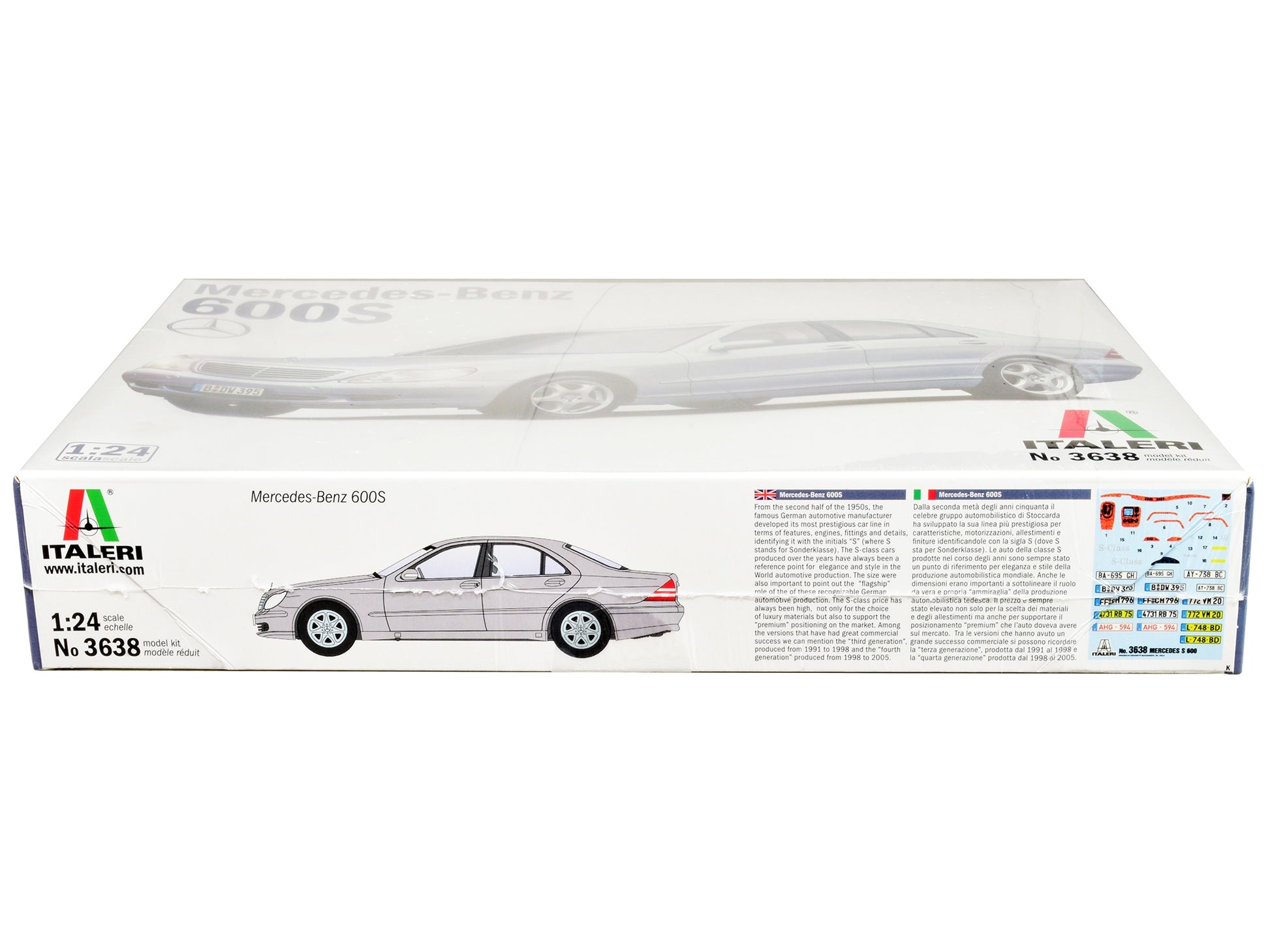 Skill 3 Model Kit Mercedes Benz 600S 1/24 Scale Model by Italeri - Premium Model Kits(To Built) from Italeri - Just $89.99! Shop now at Rapidvehicles