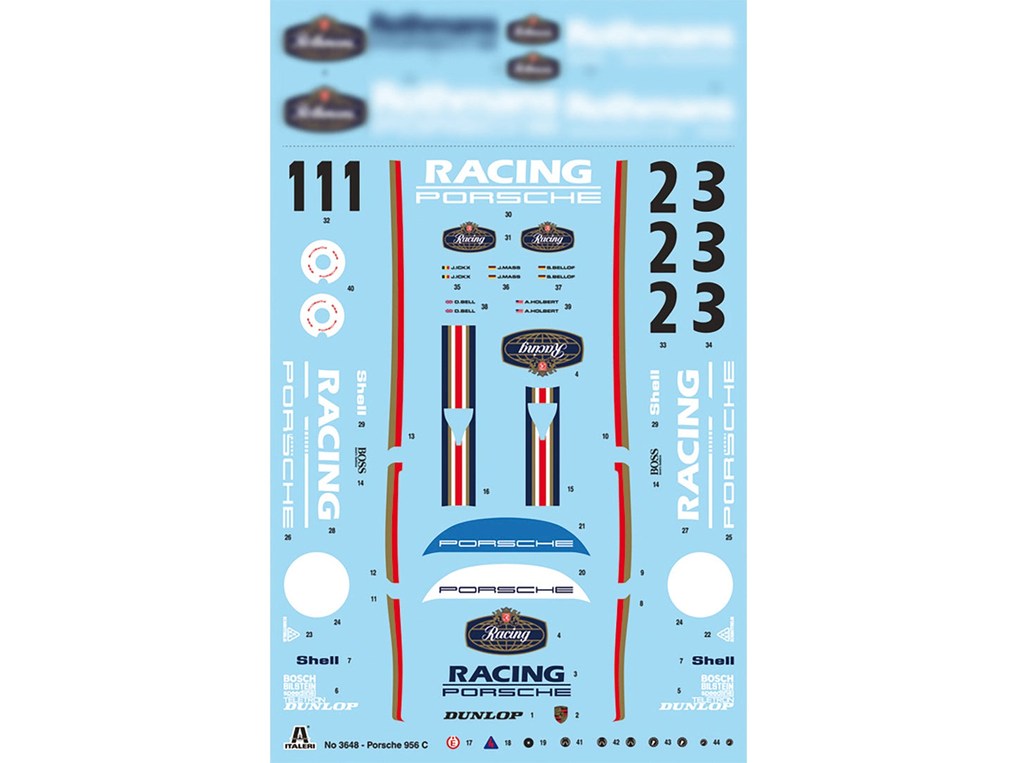 Skill 2 Model Kit Porsche 956 1/24 Scale Model by Italeri - Premium Porsche Models from Italeri - Just $86.99! Shop now at Rapidvehicles