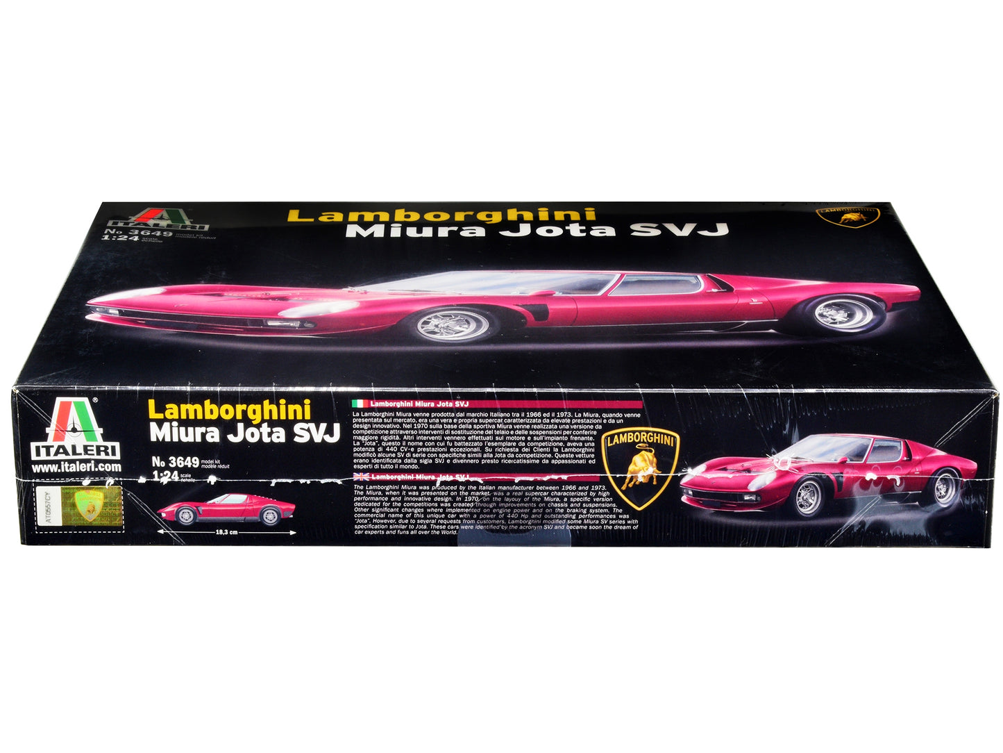 Skill 2 Model Kit Lamborghini Miura Jota SVJ 1/24 Scale Model by