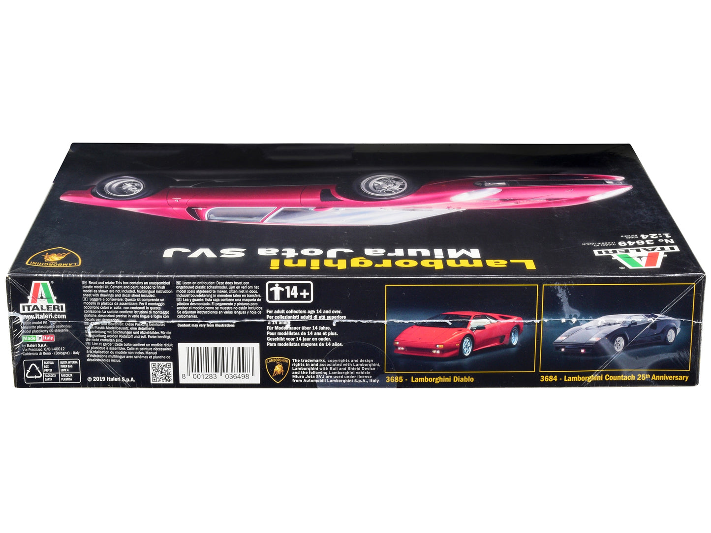 Skill 2 Model Kit Lamborghini Miura Jota SVJ 1/24 Scale Model by