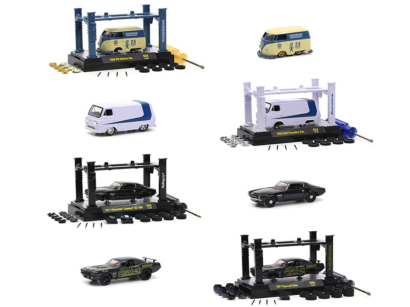 Model Kit 4 piece Car Set Release 44 Limited Edition to 9400 pieces Worldwide 1/64 Diecast Model Cars by M2 Machines free shipping USA