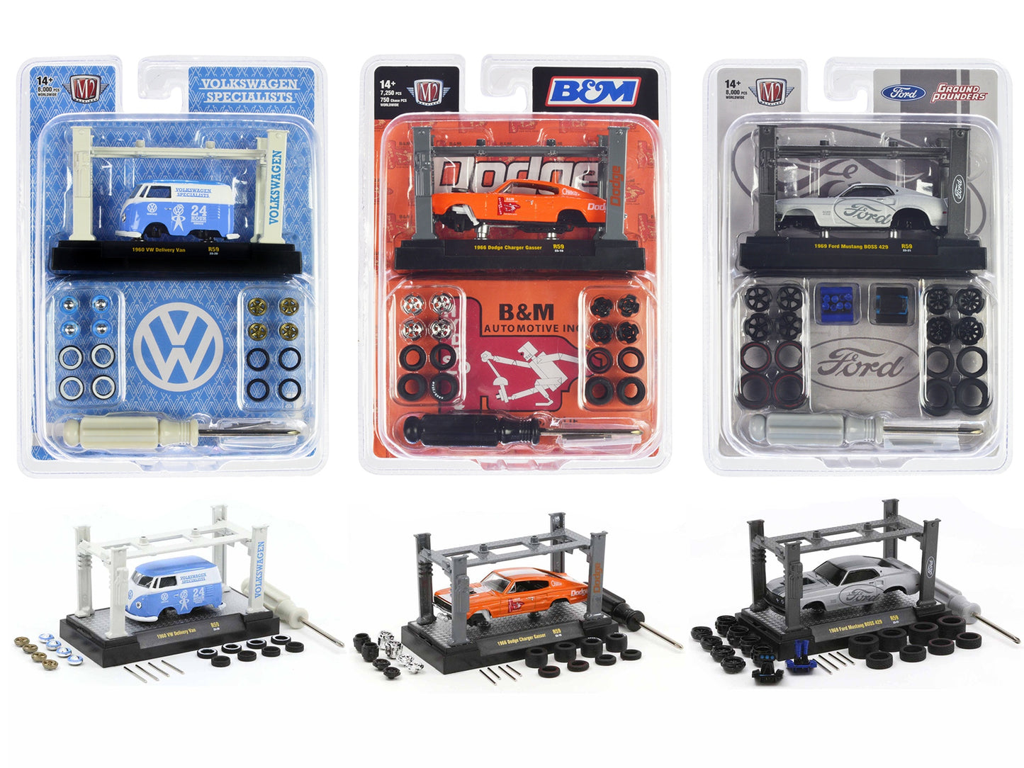 Model Kit 3 piece Car Set Release 59 Limited Edition to 8000