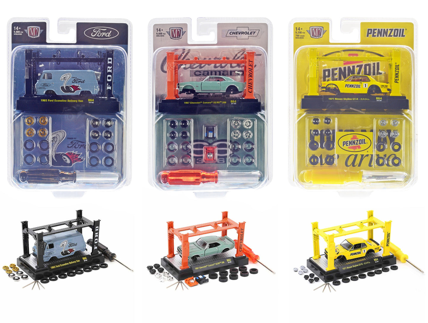 Model Kit 3 piece Car Set Release 64 Limited Edition to 9600 - Premium 1/64 Scale Sets from M2 - Just $58.49! Shop now at Rapidvehicles